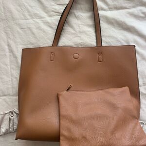 Elegant Tan Tote Bag Set